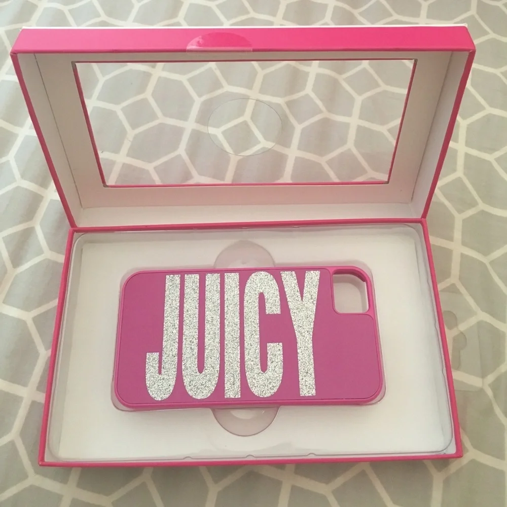 NWT Vintage Juicy Couture Pink Glitter Y2K iPhone 4/4S Case Deadstock